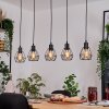Yaak Lámparas suspendidas, Lámparas colgantes Crudo, Negro, 5 luces