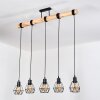 Yaak Lámparas suspendidas, Lámparas colgantes Crudo, Negro, 5 luces