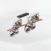 Koyoto Plafones, Luminarias esféricas dorado, Negro, 8 luces