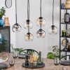 Koyoto Lámparas suspendidas, Luminarias esféricas, Lámparas colgantes Colores ámbar, Transparente, Ahumado, 6 luces