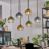 Koyoto Lámparas suspendidas, Luminarias esféricas, Lámparas colgantes Azul, dorado, Verde, Transparente, 6 luces