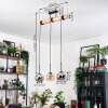 Koyoto Lámparas suspendidas, Luminarias esféricas, Lámparas colgantes Crudo, Negro, 3 luces