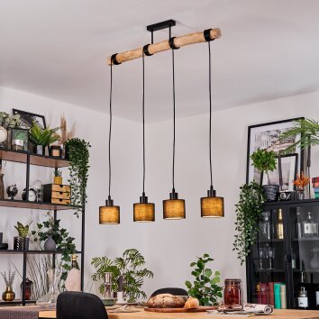 Bassagoda Lámparas suspendidas, Lámparas colgantes Crudo, Negro, 4 luces Bassagoda Lámparas suspendidas, Lámparas colgantes Crudo, Negro, 4 luces
