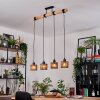 Cando Lámparas suspendidas, Lámparas colgantes Crudo, Negro, 4 luces