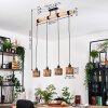Cando Lámparas suspendidas, Lámparas colgantes Crudo, Negro, 4 luces