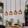 Cando Lámparas suspendidas, Lámparas colgantes Crudo, Negro, 4 luces