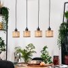 Barcos Lámparas suspendidas, Lámparas colgantes Crudo, Negro, 4 luces