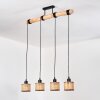 Barcos Lámparas suspendidas, Lámparas colgantes Crudo, Negro, 4 luces