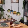 Koyoto Lámparas suspendidas, Luminarias esféricas, Lámparas colgantes Crudo, Negro, 4 luces