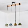 Koyoto Lámparas suspendidas, Luminarias esféricas, Lámparas colgantes Crudo, Negro, 4 luces
