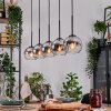 Koyoto Lámparas suspendidas, Luminarias esféricas, Lámparas colgantes Crudo, Negro, 5 luces Koyoto Lámparas suspendidas, Luminarias esféricas, Lámparas colgantes Crudo, Negro, 5 luces