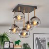 Koyoto Plafones, Luminarias esféricas dorado, Negro, 5 luces