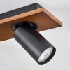 Dalan Plafones, Spot techo LED Crudo, Negro, 4 luces