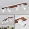 Dalan Plafones, Spot techo LED Crudo, Blanca, 4 luces