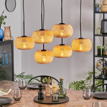 Bauro Lámparas suspendidas, Lámparas colgantes Crudo, 6 luces