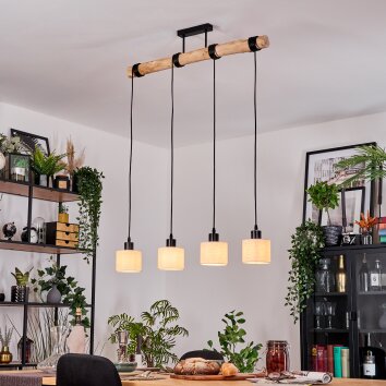 Bassagoda Lámparas suspendidas, Lámparas colgantes Crudo, Negro, 4 luces