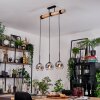 Koyoto Lámparas suspendidas, Luminarias esféricas, Lámparas colgantes Crudo, Negro, 3 luces