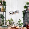 Koyoto Lámparas suspendidas, Luminarias esféricas, Lámparas colgantes Crudo, Negro, 3 luces