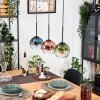 Koyoto Lámparas suspendidas, Luminarias esféricas, Lámparas colgantes Crudo, Negro, 3 luces