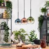 Koyoto Lámparas suspendidas, Luminarias esféricas, Lámparas colgantes Crudo, Negro, 3 luces
