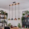 Koyoto Lámparas suspendidas, Luminarias esféricas, Lámparas colgantes Crudo, Negro, 4 luces