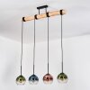 Koyoto Lámparas suspendidas, Luminarias esféricas, Lámparas colgantes Crudo, Negro, 4 luces