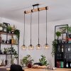 Koyoto Lámparas suspendidas, Luminarias esféricas, Lámparas colgantes Crudo, Negro, 4 luces