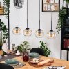 Koyoto Lámparas suspendidas, Luminarias esféricas, Lámparas colgantes Crudo, Negro, 4 luces