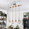 Koyoto Lámparas suspendidas, Luminarias esféricas, Lámparas colgantes Crudo, Negro, 4 luces