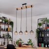 Koyoto Lámparas suspendidas, Luminarias esféricas, Lámparas colgantes Crudo, Negro, 4 luces