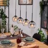 Koyoto Lámparas suspendidas, Luminarias esféricas, Lámparas colgantes Crudo, Negro, 4 luces