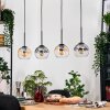 Koyoto Lámparas suspendidas, Luminarias esféricas, Lámparas colgantes Crudo, Negro, 4 luces