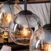 Koyoto Lámparas suspendidas, Luminarias esféricas, Lámparas colgantes Crudo, Negro, 4 luces