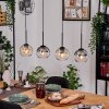 Koyoto Lámparas suspendidas, Luminarias esféricas, Lámparas colgantes Crudo, Negro, 4 luces