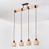 Granja Lámparas suspendidas, Lámparas colgantes Crudo, Negro, 4 luces