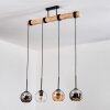 Koyoto Lámparas suspendidas, Luminarias esféricas, Lámparas colgantes Crudo, Negro, 4 luces
