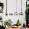 Koyoto Lámparas suspendidas, Luminarias esféricas, Lámparas colgantes Crudo, Negro, 4 luces