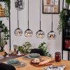 Koyoto Lámparas suspendidas, Luminarias esféricas, Lámparas colgantes Crudo, Negro, 4 luces