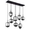 Lámpara Colgante Globo BLACKY Negro, 8 luces