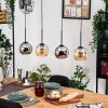 Koyoto Lámparas suspendidas, Luminarias esféricas, Lámparas colgantes Crudo, Negro, 4 luces