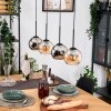 Koyoto Lámparas suspendidas, Luminarias esféricas, Lámparas colgantes Crudo, Negro, 4 luces