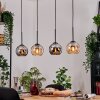 Koyoto Lámparas suspendidas, Luminarias esféricas, Lámparas colgantes Crudo, Negro, 4 luces