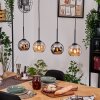 Koyoto Lámparas suspendidas, Luminarias esféricas, Lámparas colgantes Crudo, Negro, 4 luces