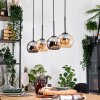 Koyoto Lámparas suspendidas, Luminarias esféricas, Lámparas colgantes Crudo, Negro, 4 luces