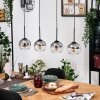 Koyoto Lámparas suspendidas, Luminarias esféricas, Lámparas colgantes Crudo, Negro, 4 luces