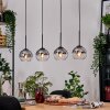 Koyoto Lámparas suspendidas, Luminarias esféricas, Lámparas colgantes Crudo, Negro, 4 luces
