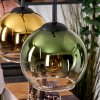Koyoto Lámparas suspendidas, Luminarias esféricas, Lámparas colgantes Crudo, Negro, 4 luces