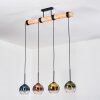 Koyoto Lámparas suspendidas, Luminarias esféricas, Lámparas colgantes Crudo, Negro, 4 luces
