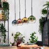 Koyoto Lámparas suspendidas, Luminarias esféricas, Lámparas colgantes Crudo, Negro, 4 luces