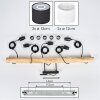 Bassagoda Lámparas suspendidas, Lámparas colgantes Crudo, Negro, 5 luces